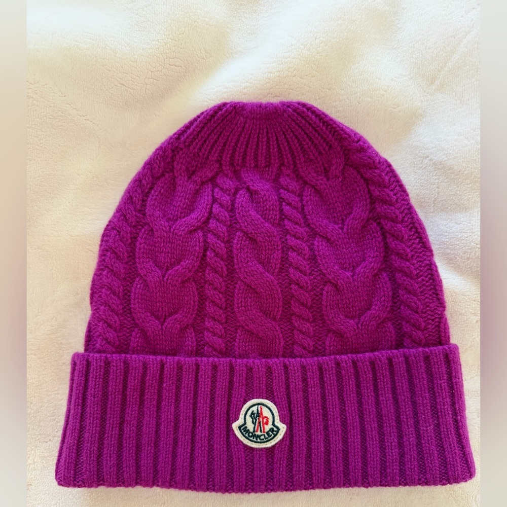 Moncler - Authentic! Rich Purple Cable Knit Beanie-New with Tags!